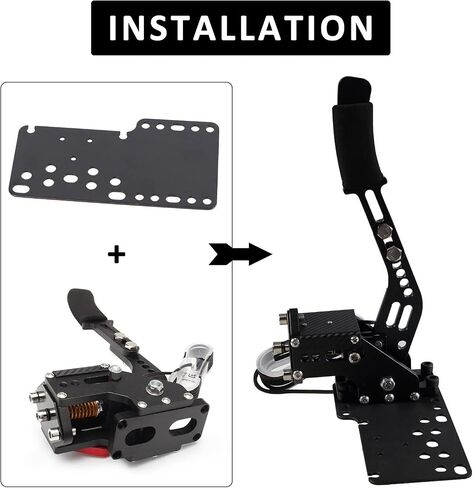 YESHMA 64 Bit USB Handbrake PC Handbrake & Non-contact Plus Hall Sensor متوافق مع G25/27/29/920/923 T500 T300، ملحقات الألعاب الاحترافية تستخدم لألعاب السباقات (مع المشبك واللوحة) in Saudi Arabia