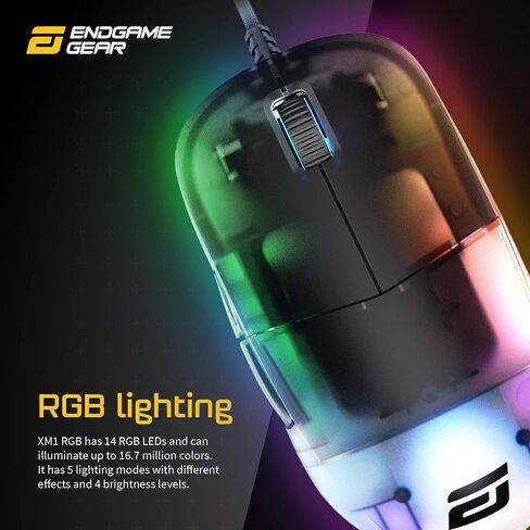 ENDGAME GEAR XM1r Gaming Mouse, Programmable Mouse with 5 Buttons and 19,000 DPI, White in Kuwait