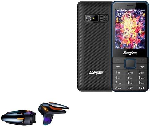 معدات ألعاب BoxWave متوافقة مع Energizer E28 (Gaming Gear by BoxWave) - شاشة اللمس QuickTrigger Auto، أزرار الزناد Autofire Gaming Mobile FPS لـ Energizer E28 - Jet Black in Saudi Arabia