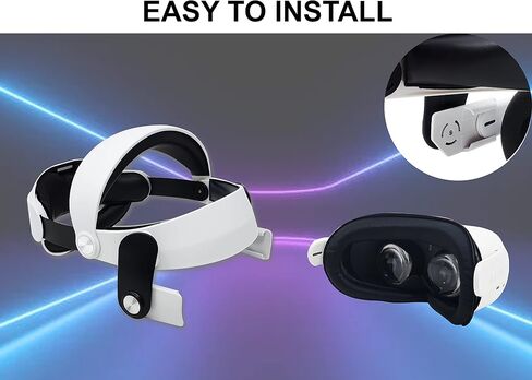 TNE Halo Headband for Oculus Quest 2 Headset Virtual Reality VR | Replacement Accessories for Oculus Quest 2 Elite Head Strap Reduce Head Pressure Enhanced Support (Soft Rear Cushion) in Kuwait