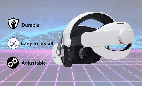 TNE Halo Headband for Oculus Quest 2 Headset Virtual Reality VR | Replacement Accessories for Oculus Quest 2 Elite Head Strap Reduce Head Pressure Enhanced Support (Soft Rear Cushion) in Kuwait