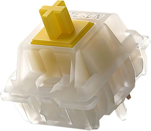 Gateron MilkyYellow Switches - Smooth and Quiet Linear 5 Pin MX Mechanical Keyboard Switches for Gaming and Typing (105Pcs) in Kuwait