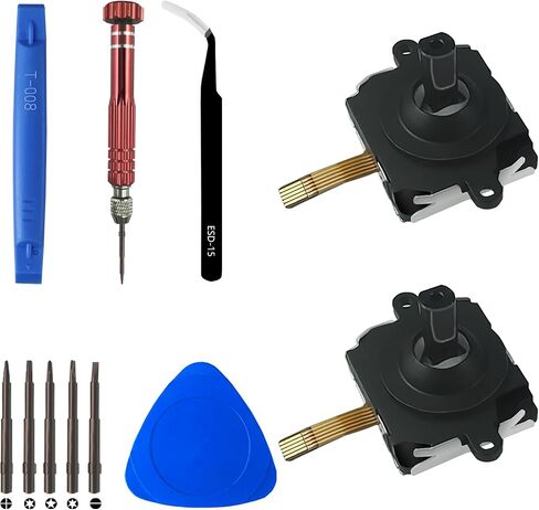 DTESL 2Pcs Black Thumbstick Replacement for Meta Oculus Quest 2,4Pcs Thumbstick Silicone Cap Cover with Prying Tool (Black) in Saudi Arabia