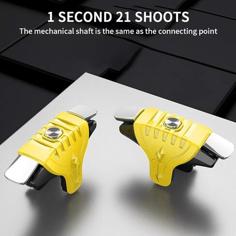 8Pcs PUBG Mobile Game Controller Trigger, Mobile Phone Game Controllers Trigger Sensitive F01 Shooter Controller Joystick Button for PUBG/Rules of Survival/Call of Duty(Yellow) in Saudi Arabia