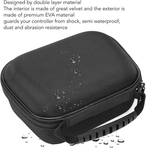 Game Controller Travel Case, Hard Shell Case Compatible with Series S X, Portable EVA Case with Velvet Lining and Double Zipper, for PS5 PS4 Controllers for Gamers in Saudi Arabia