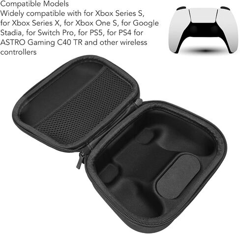 Game Controller Travel Case, Hard Shell Case Compatible with Series S X, Portable EVA Case with Velvet Lining and Double Zipper, for PS5 PS4 Controllers for Gamers in Saudi Arabia