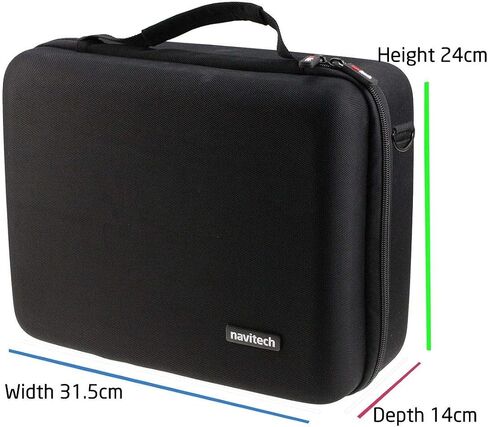 Navitech Black Rugged Gaming Headphones Case Cover Compatible With Logitech G432 [video game] in Saudi Arabia