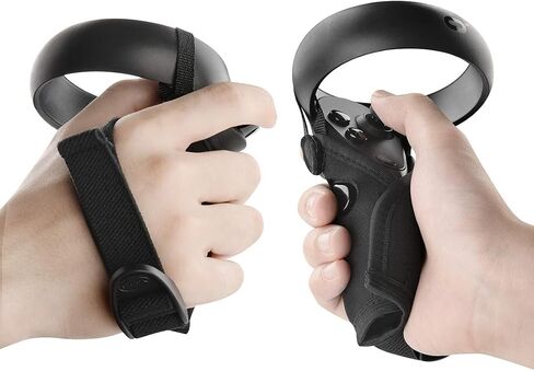 Geekria Controller Cover, Compatible with Oculus Quest VR, Rift S, Washable Protective Sleeve VR Gaming Headset Controllers Replacement, Touch Controller Protector (Black, 1Pair) in Saudi Arabia