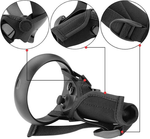 Geekria Controller Cover, Compatible with Oculus Quest VR, Rift S, Washable Protective Sleeve VR Gaming Headset Controllers Replacement, Touch Controller Protector (Black, 1Pair) in Saudi Arabia