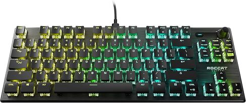 لوحة مفاتيح الألعاب ROCCAT Vulcan TKL Pro Linear Optical Titan Switch للكمبيوتر الشخصي، باللون الأسود وBurst Pro Air خفيفة الوزن متناظرة بصرية لاسلكية RGB للألعاب - أسود in Kuwait