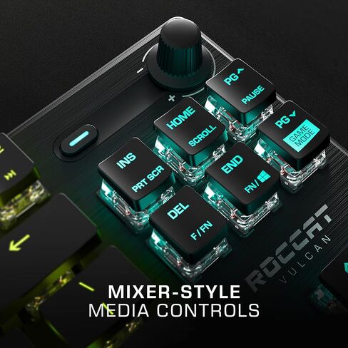 لوحة مفاتيح الألعاب ROCCAT Vulcan TKL Pro Linear Optical Titan Switch للكمبيوتر الشخصي، باللون الأسود وBurst Pro Air خفيفة الوزن متناظرة بصرية لاسلكية RGB للألعاب - أسود in Kuwait