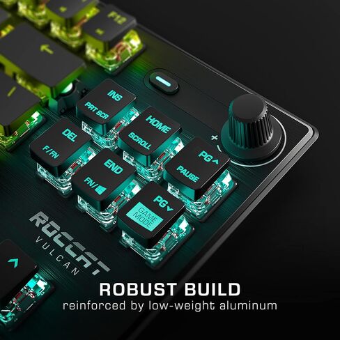 لوحة مفاتيح الألعاب ROCCAT Vulcan TKL Pro Linear Optical Titan Switch للكمبيوتر الشخصي، باللون الأسود وBurst Pro Air خفيفة الوزن متناظرة بصرية لاسلكية RGB للألعاب - أسود in Kuwait
