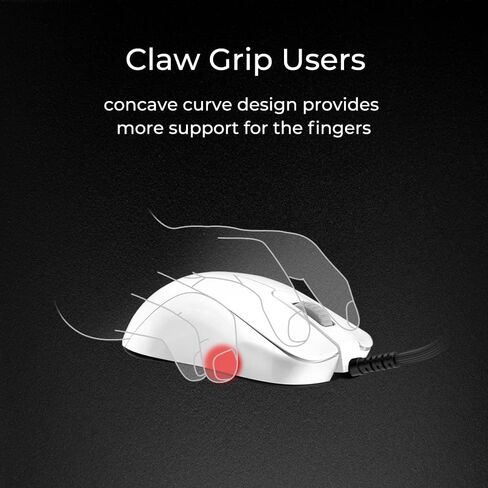 BenQ Zowie S2-C Symmetrical Gaming Mouse | Professional Esports Performance | Driverless | Paracord Cable | Revisioned C-Features | Matte Black | Small Size in Kuwait