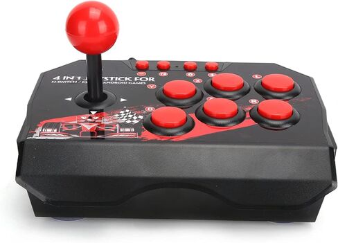 Surebuy Arcade Fight Stick, Wired Arcade Joystick, Portable Replacement for Universal Arcade Game Fighting Stick Accessories for Switch/pc/ps3 Arcade Fight Stick in Saudi Arabia