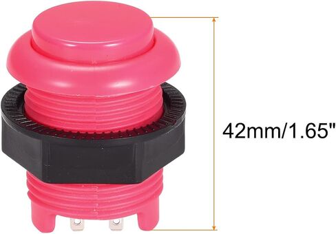 Rebower Momentary Game Push Button Switches Game Small Button [for Arcade Video Game] -M28/Pink/10 Pcs in Saudi Arabia