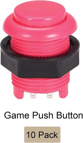 Rebower Momentary Game Push Button Switches Game Small Button [for Arcade Video Game] -M28/Pink/10 Pcs in Saudi Arabia