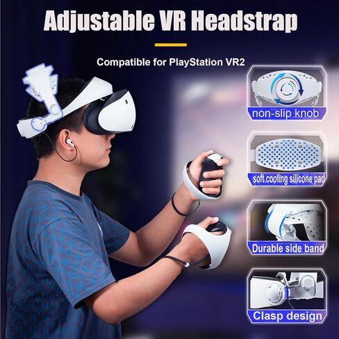 حزام رأس قابل للتعديل متوافق مع بلاي ستيشن VR2، حزام بديل مريح فوق الرأس لـ PS VR2 يوازن ملحقات ضغط الرأس لسماعات PSVR 2 in Saudi Arabia