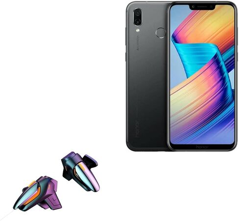 BoxWave Gaming Gear Compatible with Honor Play (Gaming Gear by BoxWave) - Touchscreen QuickTrigger, Trigger Buttons Quick Gaming Mobile FPS for Honor Play - Jet Black in Saudi Arabia