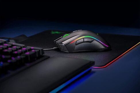 Razer Mamba Elite Wired Gaming Mouse: 16,000 DPI Optical Sensor - Chroma RGB Lighting - 9 Programmable Buttons - Mechanical Switches in Kuwait