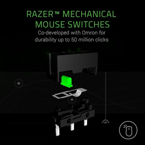 Razer Mamba Elite Wired Gaming Mouse: 16,000 DPI Optical Sensor - Chroma RGB Lighting - 9 Programmable Buttons - Mechanical Switches in Kuwait