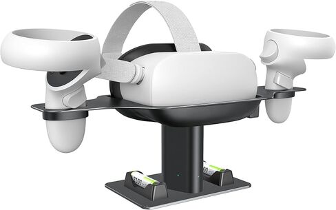 Aluminum Alloy Fast Charging Station Dock Stand for Oculus Quest 2, [Support Elite Strap with Battery], Headset Display and Controller Mount in Saudi Arabia