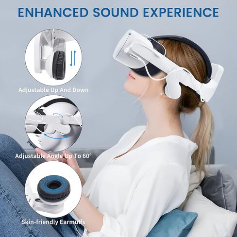 Alcopanda 1 * حزام رأس سماعة الرأس مع بطارية لـ Quest 2+1 * VR Fan لـ Oculus Quest 2 in Kuwait