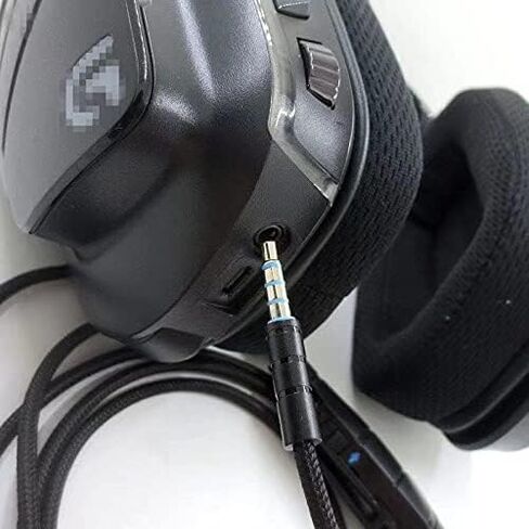 سلك سلك كابل صوت Aux بديل مع ميكروفون مدمج وتحكم في مستوى الصوت متوافق مع لوجيتك G633 G635 G933 G935 سماعة رأس للألعاب على PS5 PS4 إكس بوكس ون in Saudi Arabia