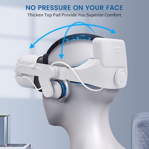 Alcopanda 1 * حزام رأس سماعة الرأس مع بطارية لـ Quest 2 + 1 * غطاء مقابض وحدة التحكم لـ Quest 2 in Kuwait