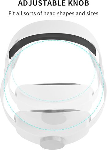 سيرمج حزام راس لاوكولوس كويست 2، ملحقات الواقع الافتراضي متوافقة مع كويست 2، حزام ايليت بديل لملحقات ميتا/اوكيولوس كويست 2، دعم معزز وراحة للاعبي الاطفال والكبار in Kuwait