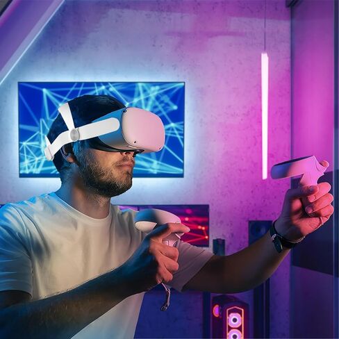 سيرمج حزام راس لاوكولوس كويست 2، ملحقات الواقع الافتراضي متوافقة مع كويست 2، حزام ايليت بديل لملحقات ميتا/اوكيولوس كويست 2، دعم معزز وراحة للاعبي الاطفال والكبار in Kuwait