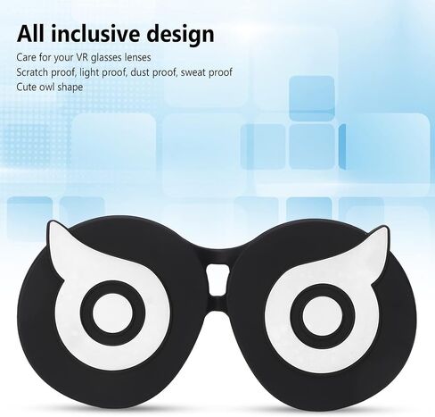 Lens Protector Cover for PICO4 Accessories, VR Cover Lens Cover, Soft Silicone, Comfortable Wear, Lens Protect Cover, Cute Owl Shape, All Inclusive Design(Orange) in Kuwait
