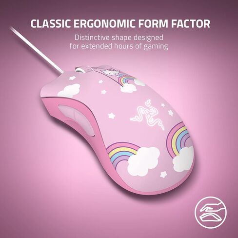 ريزر حزمة DeathAdder Essential + Goliathus Medium: مستشعر بصري 6400 نقطة لكل بوصة - 5 أزرار قابلة للبرمجة - مفاتيح ميكانيكية - حصيرة ألعاب ناعمة - قاعدة مطاطية مضادة للانزلاق - إصدار هالو كيتي اند in Kuwait