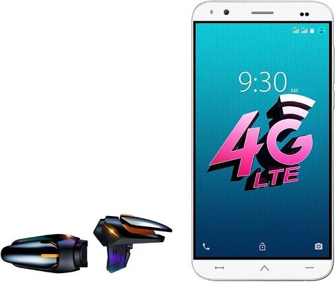 BoxWave Gaming Gear for CellAllure Bolt 5.5 S (Gaming Gear by BoxWave) - Touchscreen QuickTrigger Auto, Trigger Buttons Autofire Gaming Mobile FPS for CellAllure Bolt 5.5 S - Jet Black in Saudi Arabia
