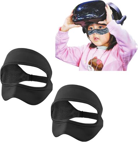 YipuVR 2 PCS VR Sweat Mask, Adjustable Face Cover Universal for Meta Quest 3 Headset, Adjustable Size VR Sweat Band, Gear, VR Workouts Sweat Band Washable Keeping Tidy(Black+Grey) in Kuwait