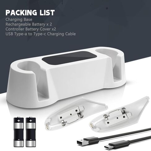 Charging Dock for Oculus Quest 2 Controllers,VR Charger Station for Oculus Quest 2 Controllers Fast Charging Station Set with Type-C Charging Cable in Kuwait