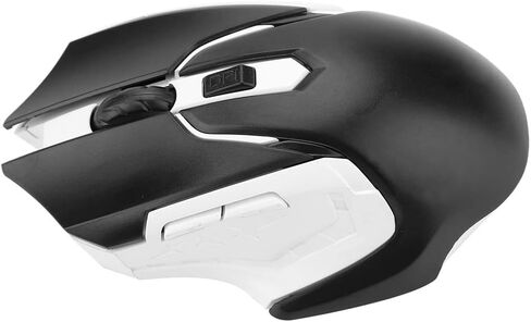 Wireless Gaming Mouse, Rechargeable Slim Silent Mouse, 2.4G Computer Mouse with USB Receiver, 1200DPI, Optical Mouse for PC, Laptop, Computer and Desktop, Battery Time (Black) in Saudi Arabia