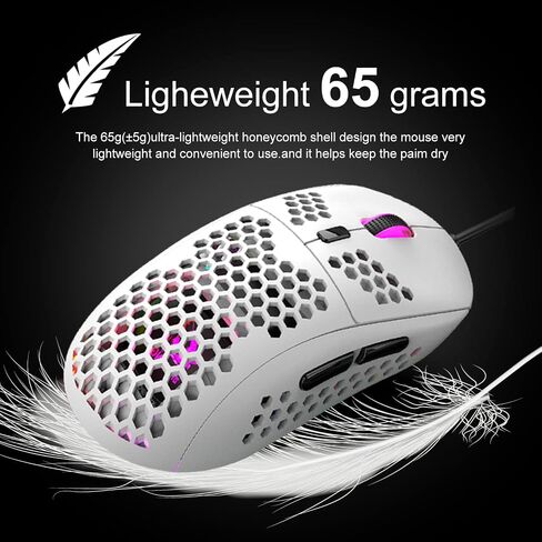 60% Gaming Keyboard and Mouse Combo Samll Mini RGB Backlight Mechanical Feeling and Mechanical RGB 6400 DPI Honeycomb Optical Mouse,Gaming Mouse pad for Gamers and Typists (White & Blue) in Kuwait