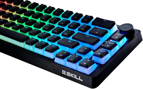 G.سكيل كيبورد ميكانيكي KM250 RGB 65% (67 مفتاح)، غطاء مفاتيح مزدوج الحقن من PBT (اسود) in Saudi Arabia