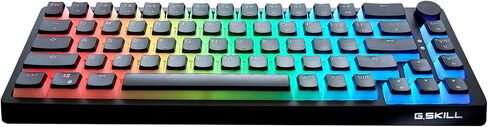 G.سكيل كيبورد ميكانيكي KM250 RGB 65% (67 مفتاح)، غطاء مفاتيح مزدوج الحقن من PBT (اسود) in Saudi Arabia