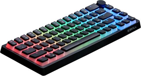 G.سكيل كيبورد ميكانيكي KM250 RGB 65% (67 مفتاح)، غطاء مفاتيح مزدوج الحقن من PBT (اسود) in Saudi Arabia