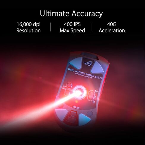 ASUS ROG Keris Ultra Lightweight Wired Gaming Mouse | Tuned ROG 16,000 DPI Sensor, Hot-Swappable Switches, PBT L/R Keys, Swappable Side Buttons, ROG Omni Mouse Feet, ROG Paracord & Aura Sync RGB in Saudi Arabia