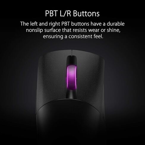 ASUS ROG Keris Ultra Lightweight Wired Gaming Mouse | Tuned ROG 16,000 DPI Sensor, Hot-Swappable Switches, PBT L/R Keys, Swappable Side Buttons, ROG Omni Mouse Feet, ROG Paracord & Aura Sync RGB in Saudi Arabia