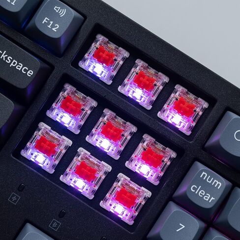 لوحة مفاتيح ميكانيكية لاسلكية مخصصة Keychron K10 Pro، QMK/VIA كاملة الحجم قابلة للبرمجة بتقنية البلوتوث/إضاءة خلفية سلكية RGB مع مفتاح Keychron K Pro Brown قابل للتبديل السريع متوافق مع نظام التشغيل Mac Windows Linux in Kuwait