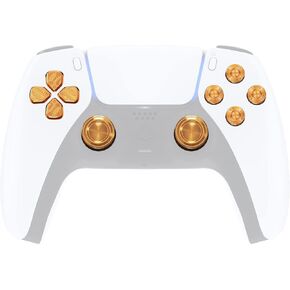أعواد إبهام معدنية حمراء للغاية، أزرار Dpad ABXY لوحدة تحكم PS5، أعواد إبهام تناظرية بديلة من الألومنيوم وأزرار عمل ومفاتيح اتجاه لوحدة تحكم PS5 - وحدة التحكم غير متضمنة in Kuwait