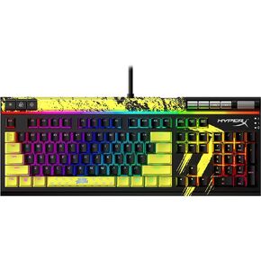 HyperX Alloy Origins - لوحة مفاتيح ميكانيكية للألعاب، وتخصيص ماكرو وإضاءة يتم التحكم فيها عن طريق البرامج، وعامل شكل مضغوط، وإضاءة خلفية LED RGB - مفتاح Clicky HyperX Blue،