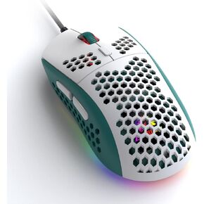 ZIYOU LANG Wired RGB Gaming Mouse,65G Lightweight Honeycomb Ultralight Mouse with High Precision Sensor 6400DPI,6 Button Programmable USB Gaming Mice,Precise Registration for PC Gamers Xbox PS4 Users
