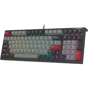 FL ESPORTS FL980 96% 1800 لوحة مفاتيح ميكانيكية سلكية، 98 مفتاحًا RGB لوحة مفاتيح ألعاب قابلة للتبديل السريع وقابلة للبرمجة مع مفاتيح Kailh Box بيضاء تعمل باللمس، أغطية مفاتيح PBT متينة، (أوليفيا) in Kuwait