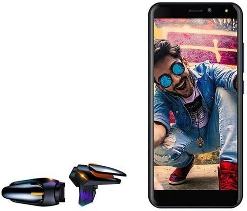 BoxWave Gaming Gear Compatible with Yezz LIV1 (Gaming Gear by BoxWave) - Touchscreen QuickTrigger Auto, Trigger Buttons Autofire Gaming Mobile FPS for Yezz LIV1 - Jet Black in Saudi Arabia