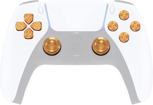 أعواد إبهام معدنية حمراء للغاية، أزرار Dpad ABXY لوحدة تحكم PS5، أعواد إبهام تناظرية بديلة من الألومنيوم وأزرار عمل ومفاتيح اتجاه لوحدة تحكم PS5 - وحدة التحكم غير متضمنة in Kuwait