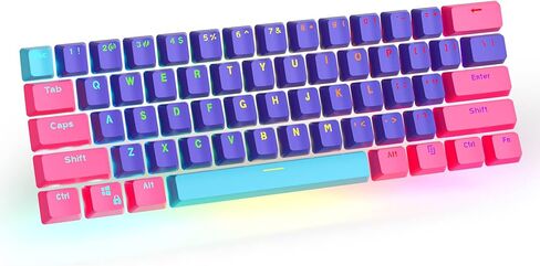 PBT keycaps 60 Percent Dye-Sub XDA 134 Retro keycap Set for Cherry MX Gateron Kailh Switches Gaming Mechanical Keyboard (Retro 9009) in Saudi Arabia